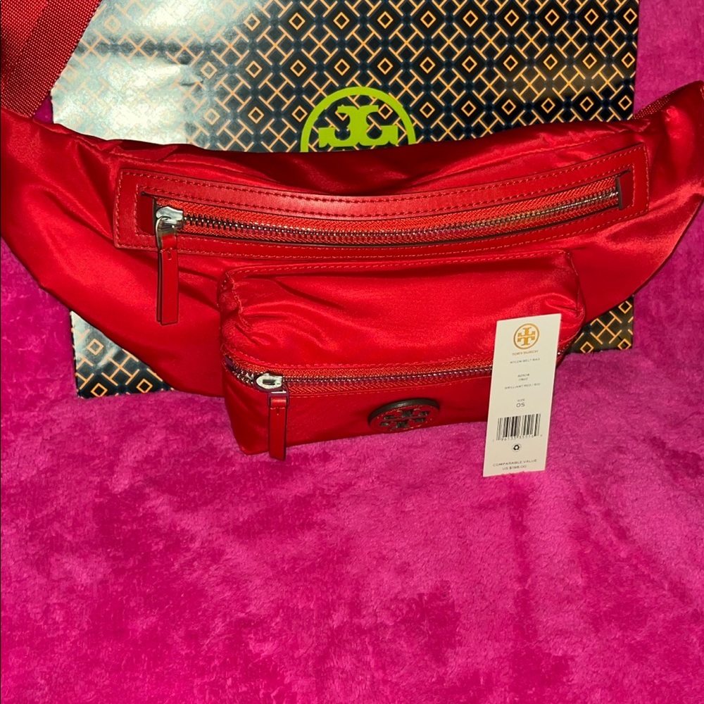 🚨🚨 Last One🚨🚨 - NWT Tory Burch Nylon Belt Bag Red